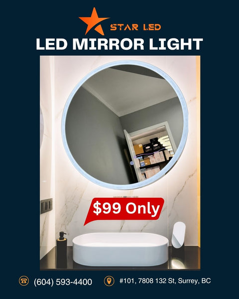 36" Round LED Mirror 3CCT Edgelit