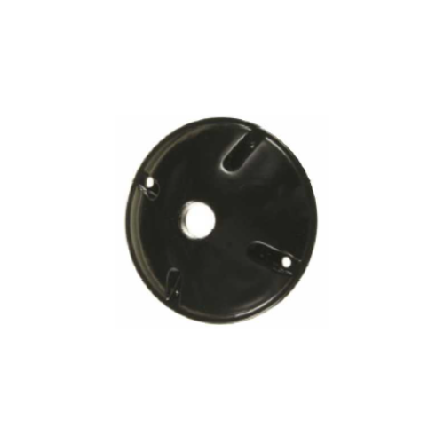 Round Cover 1 Hole Black