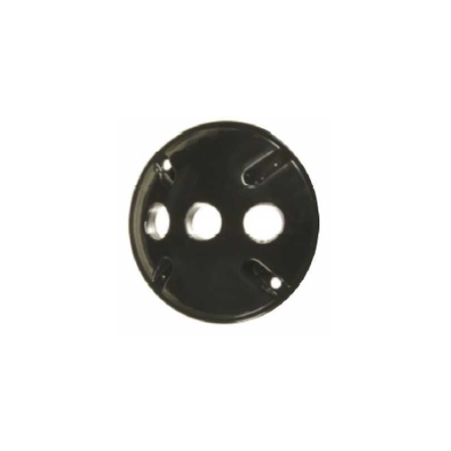 Round Cover 3 Holes Black