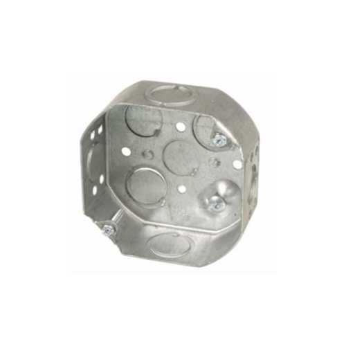 4" Diameter Octagonal Box with 1/2” & 3/4” Knockouts