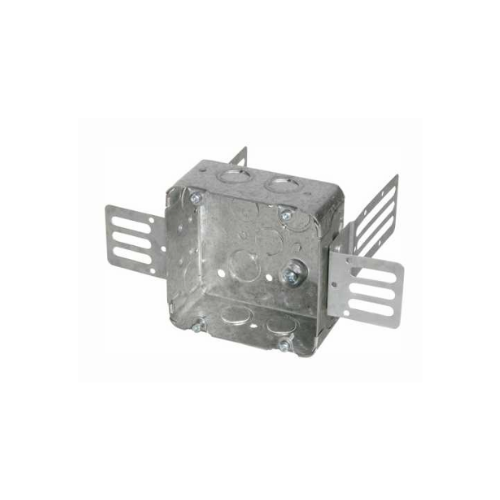 4 11/16” Square Steel Stud Junction Box with Knockouts