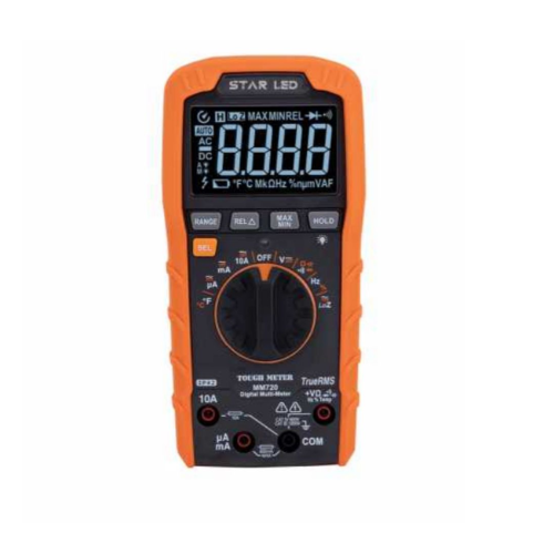 Digital Multimeter, TRMS Auto-Ranging, 100V, Temp, Low Impedance