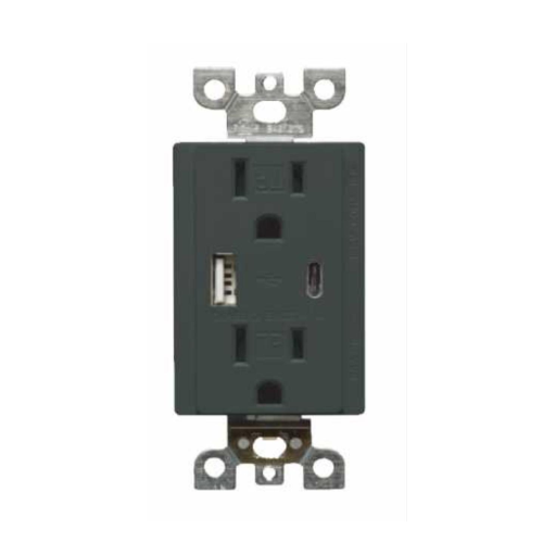 15A Duplex USB Receptacle Type A&C