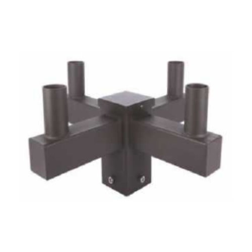 4” Square Tenon Vertical to 2-3/8” Quad Heads (90°)