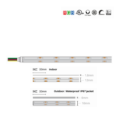 LED Cob Strip Light RGB High Lumens (Indoor/Outdoor)